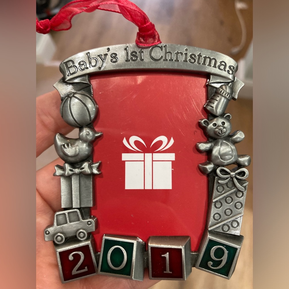 Baby’s 1st Christmas 2019 photo ornament